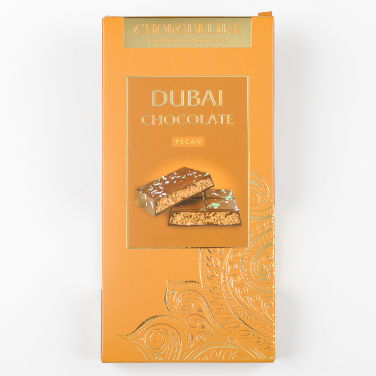 

Шоколад темный Dubai Pecan с начинкой (180г)