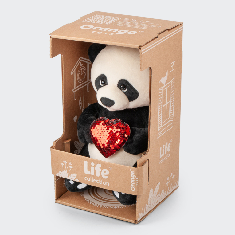 Панда Бу с сердцем интерактивная мягкая игрушка imc toys club petz панда yoyo звуковые эффекты