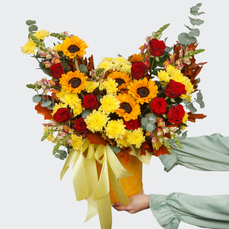 

Букет в коробке Сияние сердца