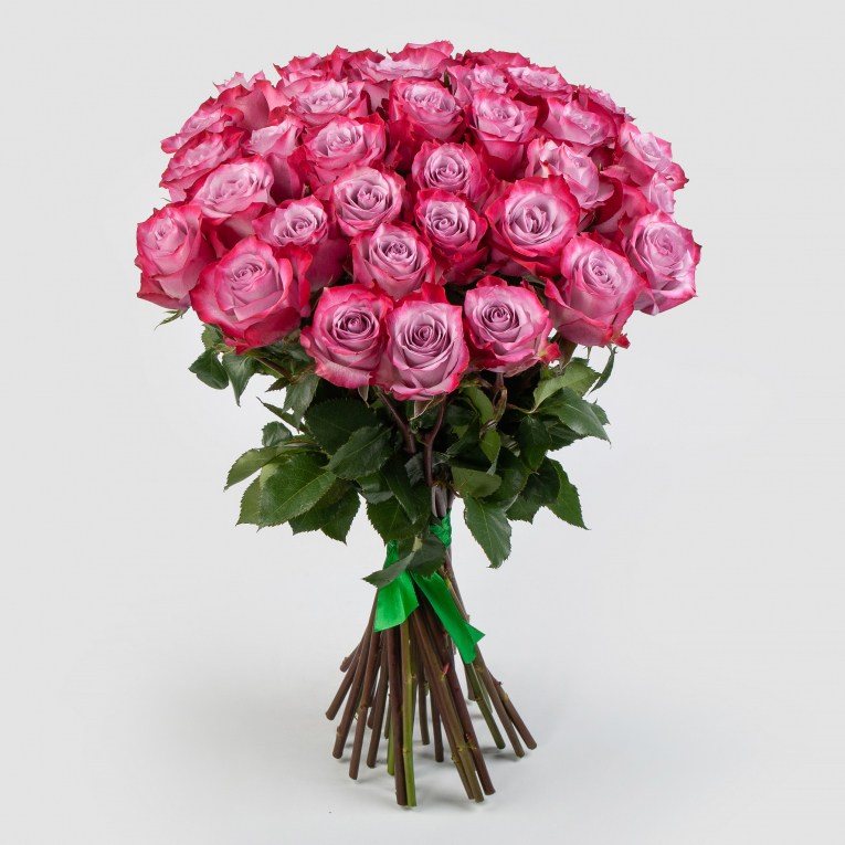 Букет 35 роз Дип Перпл (Эквадор), 60 см