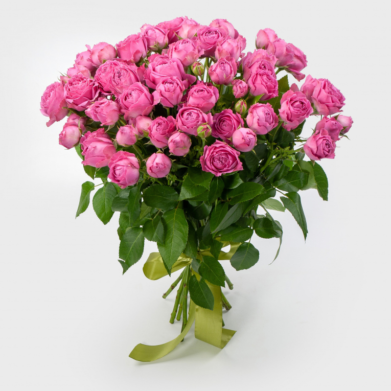 Букет 25 кустовых роз Румяный образ