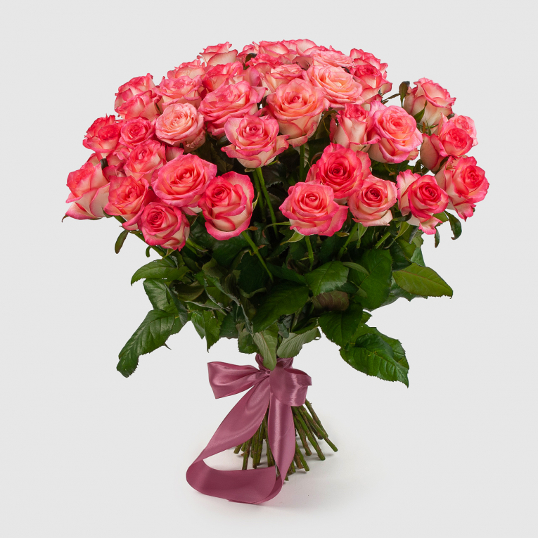 Букет из 45 роз Розовая лагуна