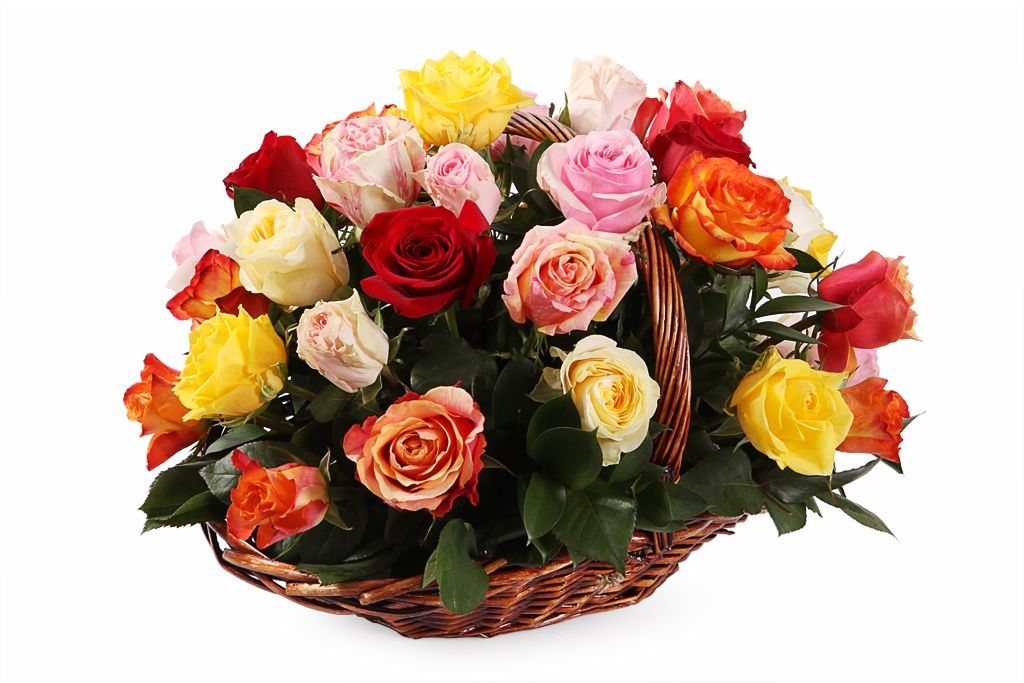Букет Фламандская легенда (35 роз) в корзине постельное белье евро перкаль букет чувств арт 4276чн