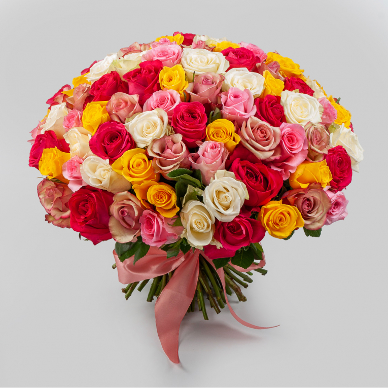 Букет из 101 розы Цветное настроение мультиплеер азбукварик добрые друзья