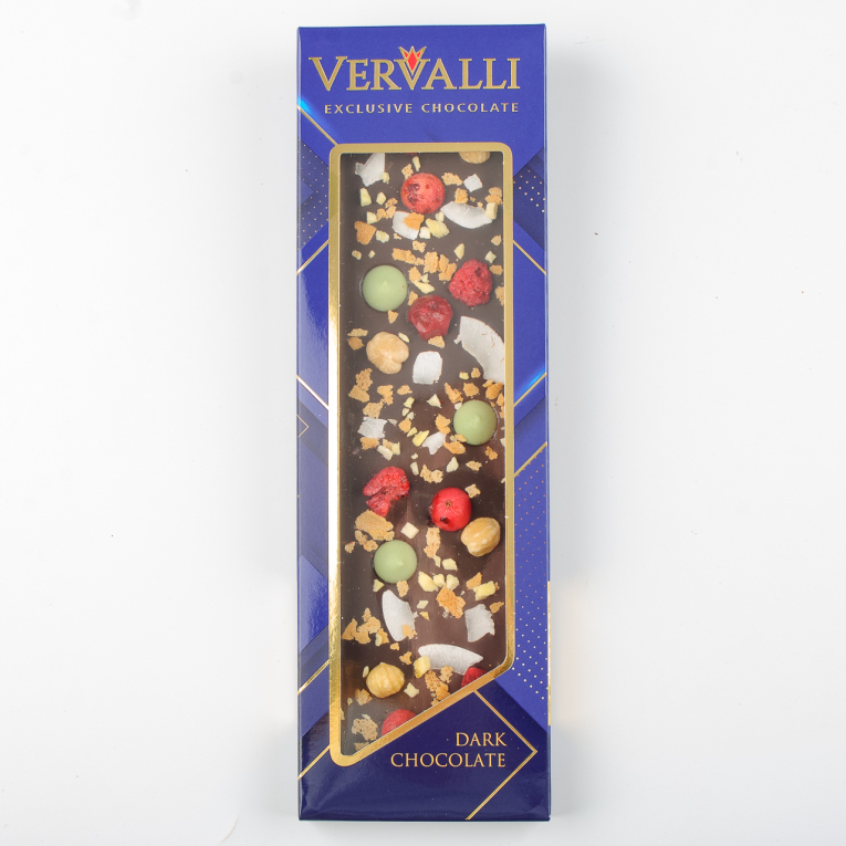 

Шоколад темный Манго, фундук, кокос VERVALLI (110г)