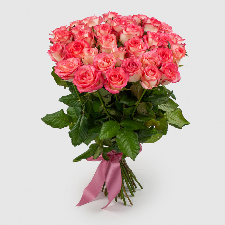 Букет из 35 роз Розовая лагуна