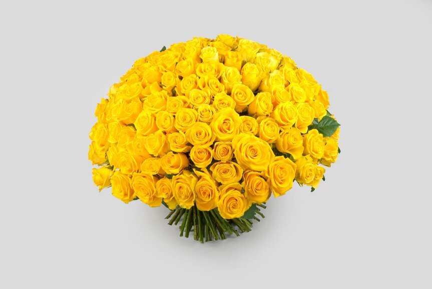 Букет 101 желтая роза