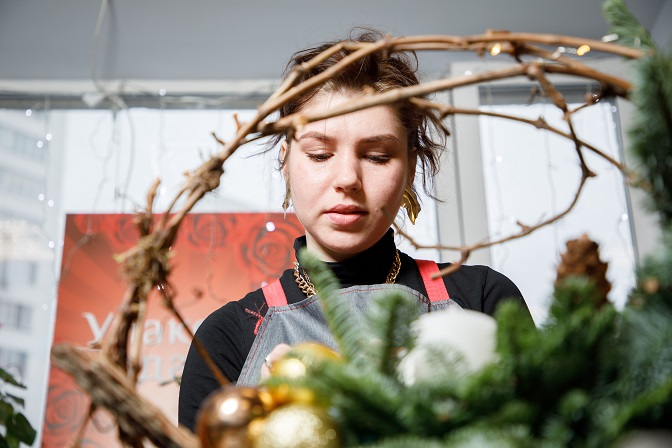 Новогодний конкурс среди флористов