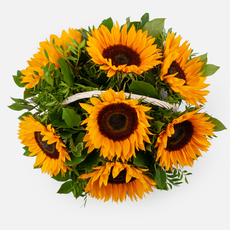 Цветы в корзине Солнечное лето