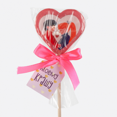 Леденец на палочке «Моему крашу»