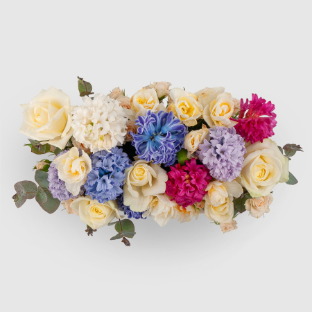 Композиция в кашпо Цветочное лукошко