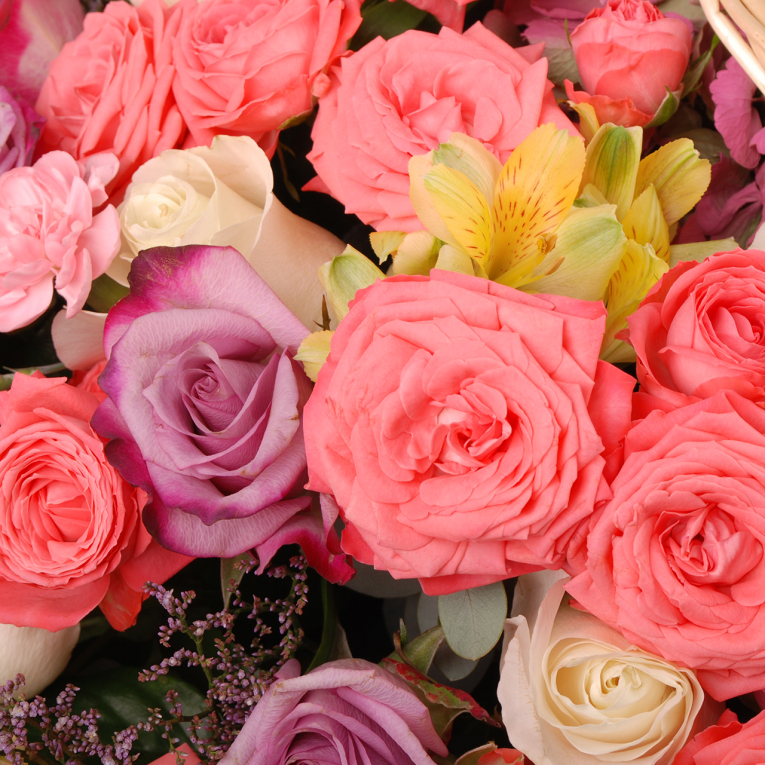 Букет в корзине Босиком по росе