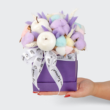 Цветы в коробке Сиреневая волна