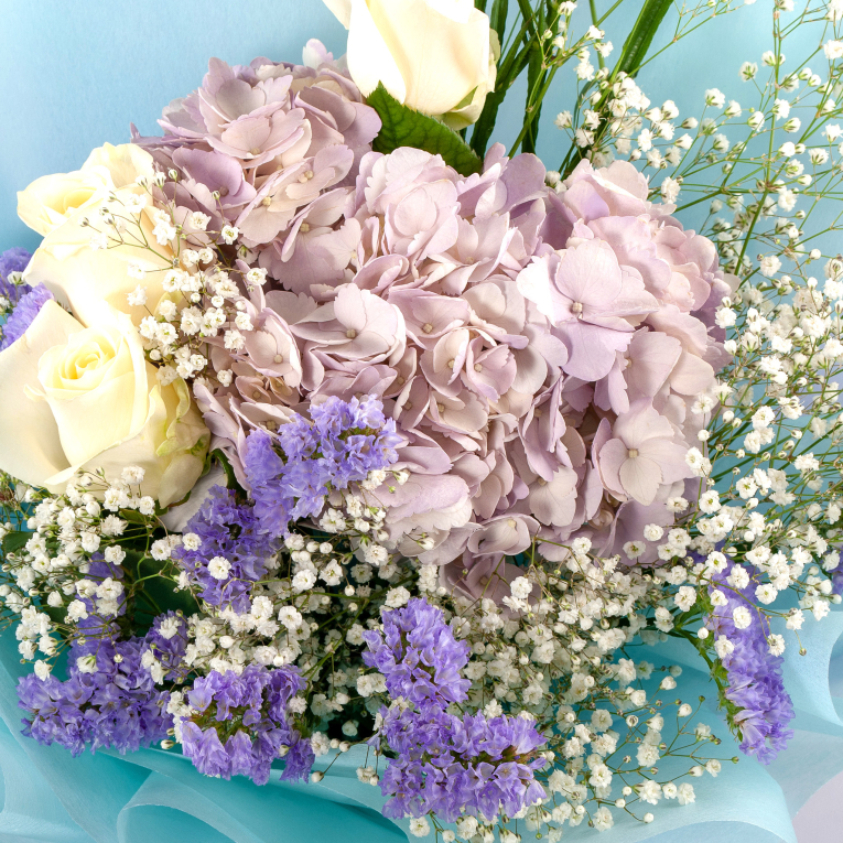 Букет с гортензией Синие сумерки