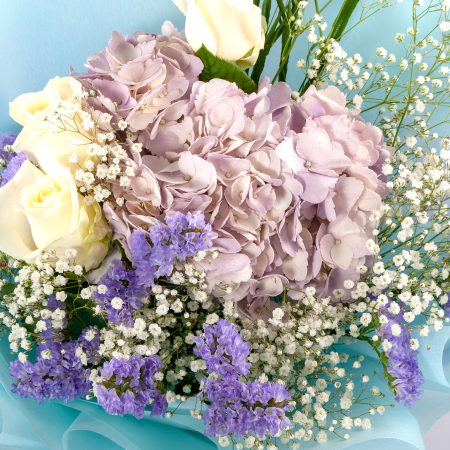 Букет с гортензией Синие сумерки