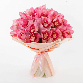 Букет из орхидей Клубничное мороженое