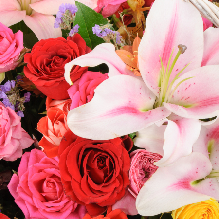 Букет в корзине Любовный порыв