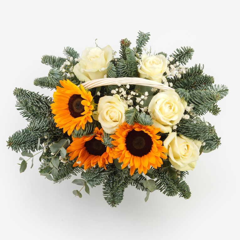 Букет в корзине Новая натура