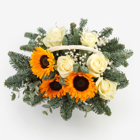 Букет в корзине Новая натура