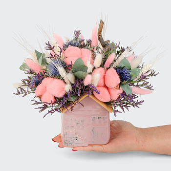 Цветы в кашпо Сиреневый туман