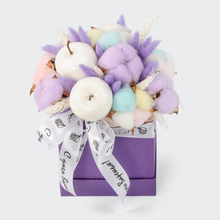 Цветы в коробке Сиреневая волна