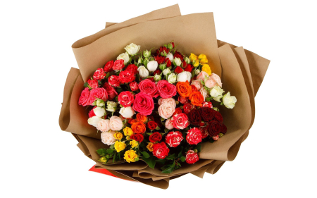 Букет роз Цветная карамель