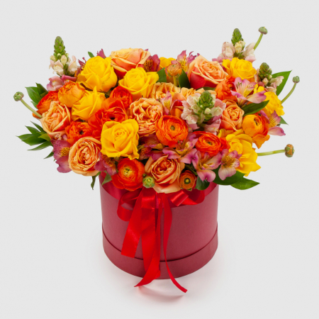 Букет в коробке Полет к солнцу