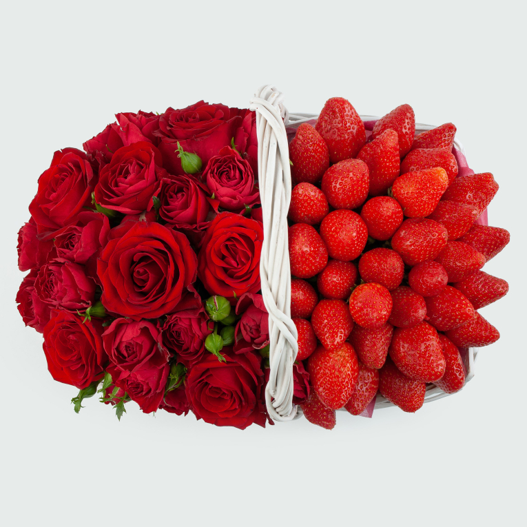 Композиция в корзине Летняя романтика