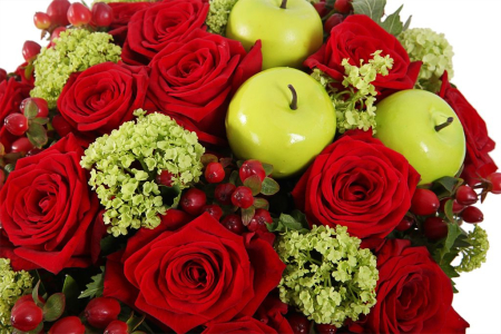 Букет Новый урожай в шляпной коробке