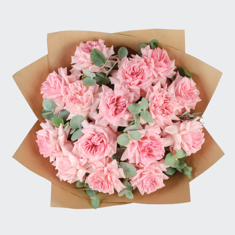 Букет из 15 розовых роз Нежная мелодия