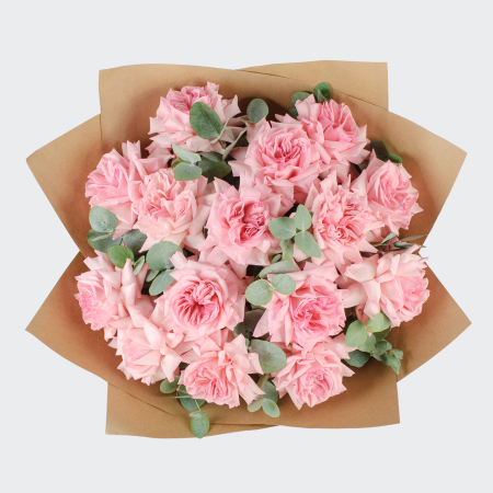 Букет из 15 розовых роз Нежная мелодия