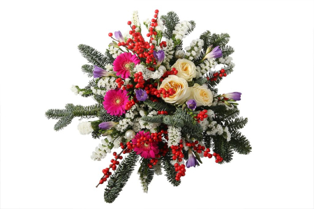 Композиция Рябиновый цвет в коробке