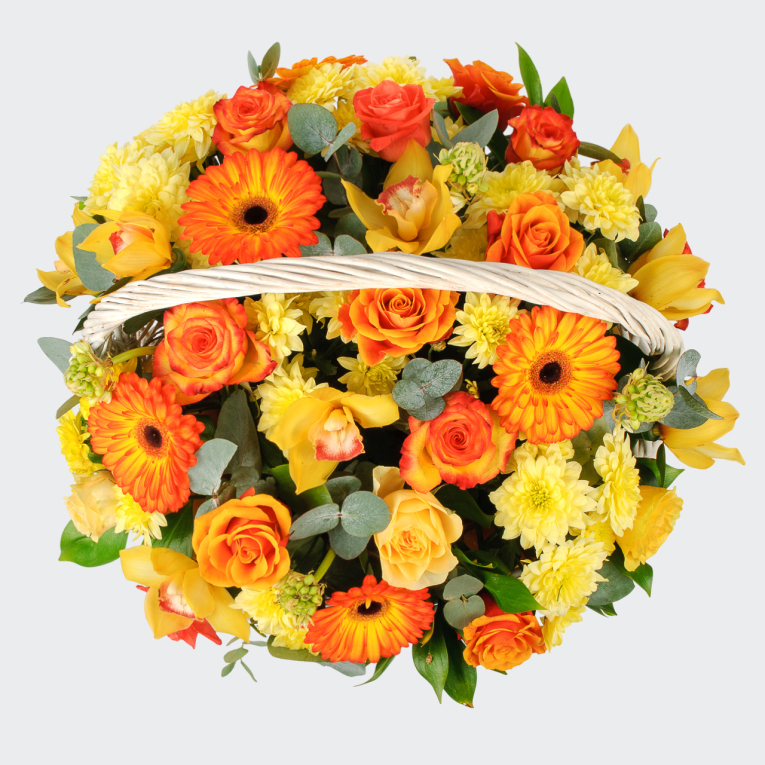 Букет в корзине Улыбка солнца