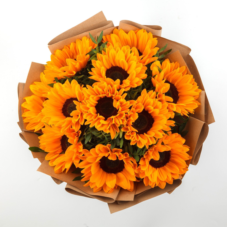 Букет с 11 подсолнухами Звездное лето