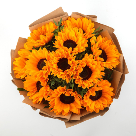 Букет с 11 подсолнухами Звездное лето