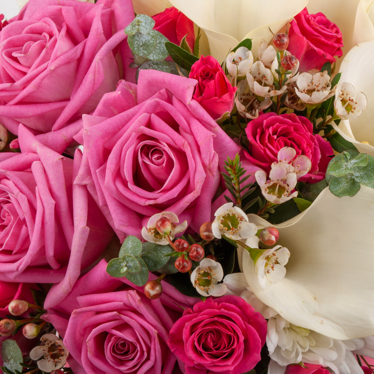 Букет в коробке Розовая корона