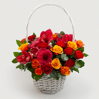 Букет в корзине Взаимные чувства