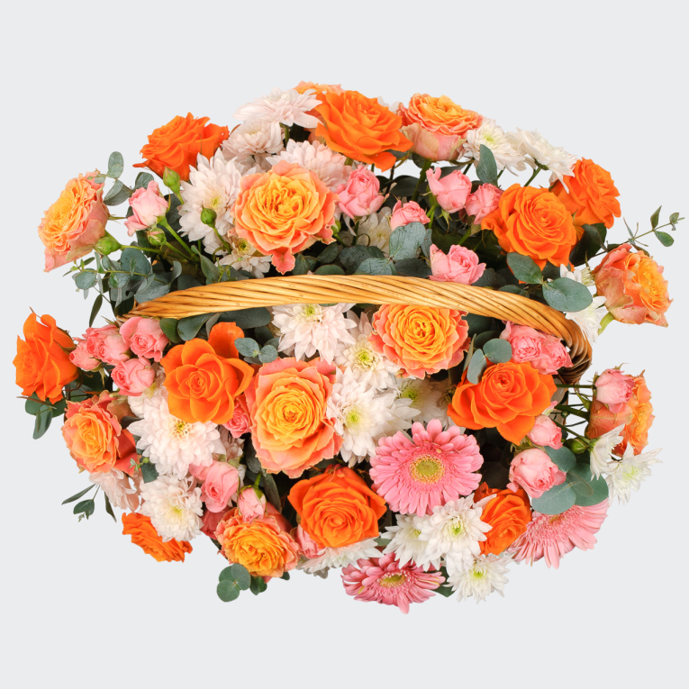 Букет в корзине Уроки красоты