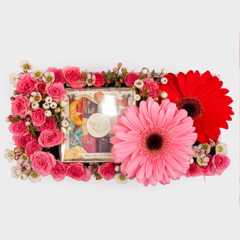 Композиция в кашпо Сладость чувств