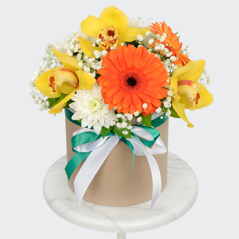 Букет в коробке История о нас