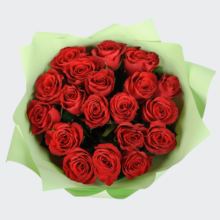 Букет из 19 розы Красный цвет страсти