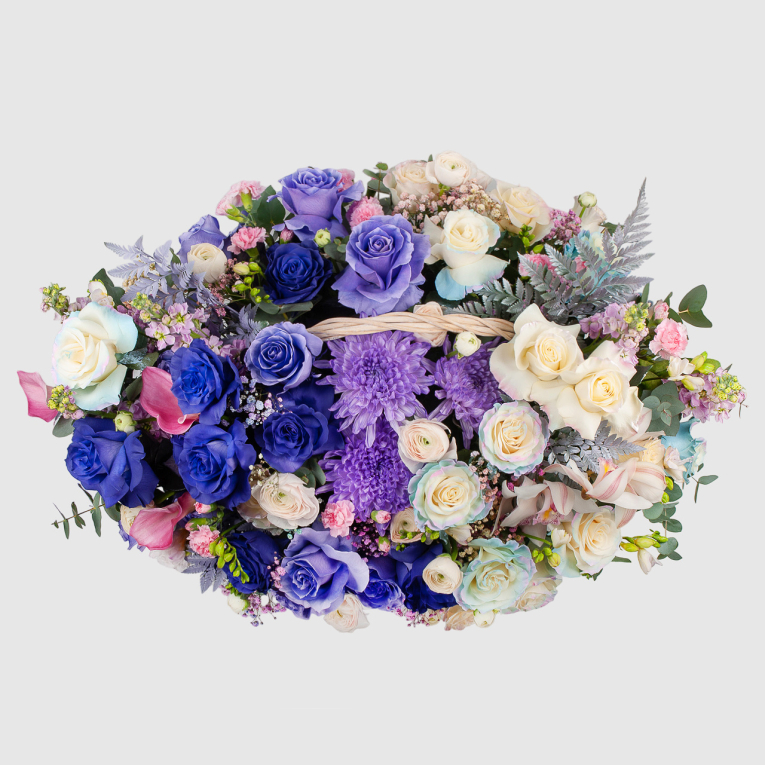 Букет в корзине Песня неба