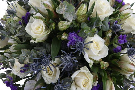 Букет Лунная долина в шляпной коробке