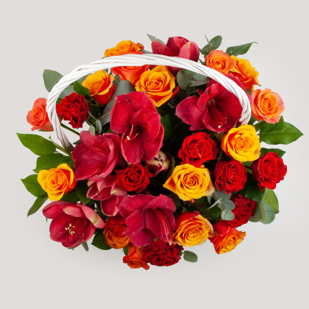 Букет в корзине Взаимные чувства