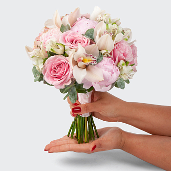 Букет невесты с орхидеями Леона