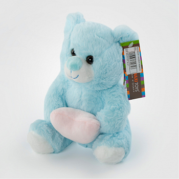 Мягкая игрушка «Голубой мишка с розовым сердцем»