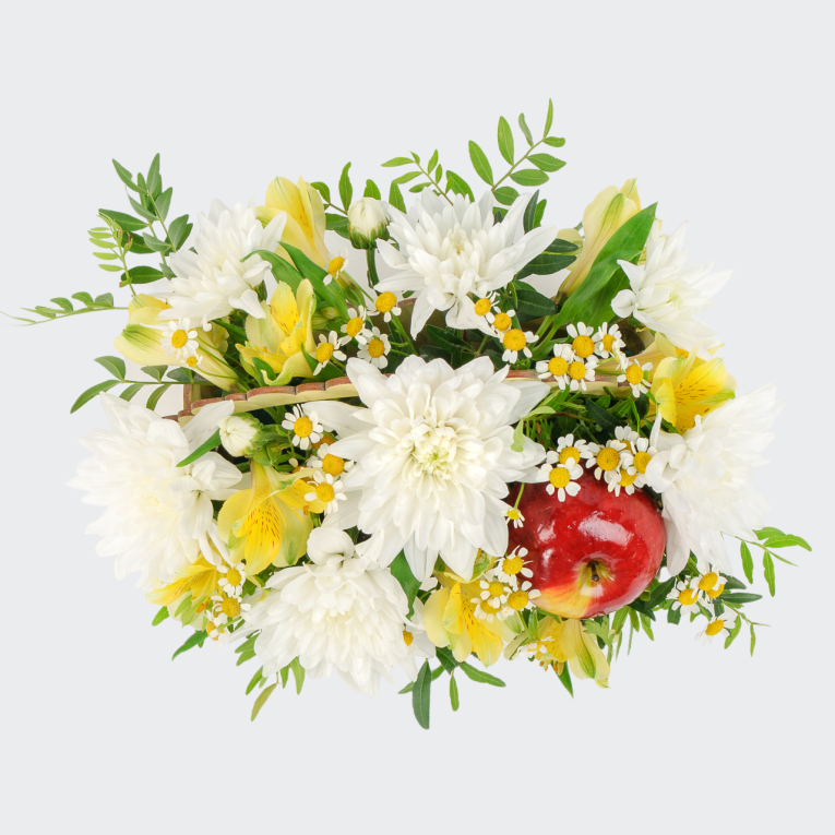 Букет в кашпо Яркое утро