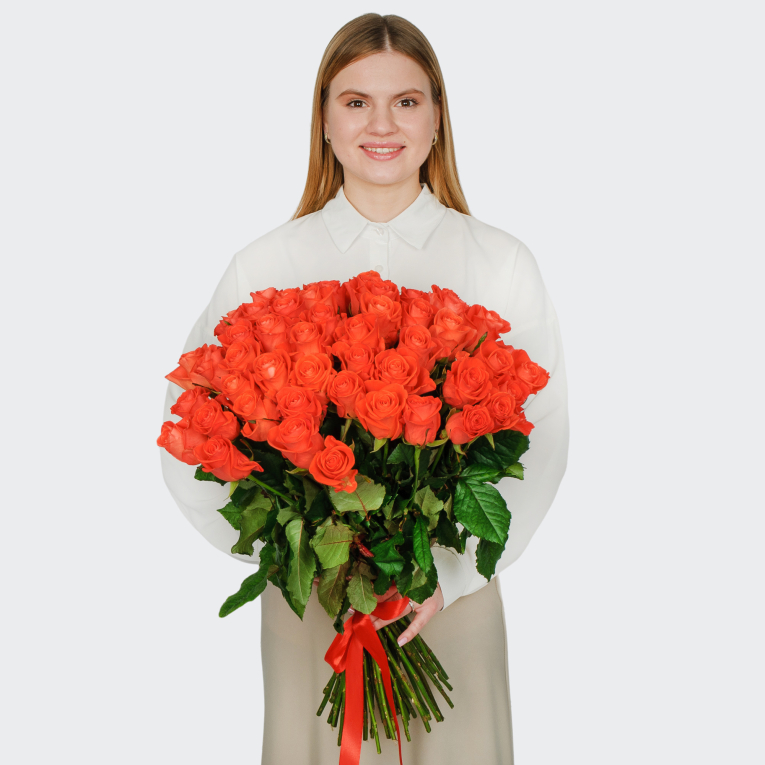 Букет 51 роза Вау