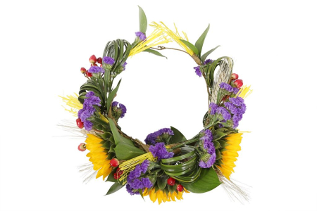 Свадебная диадема с подсолнухами Селена