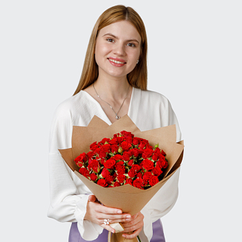 Букет 19 роз Закатный вальс